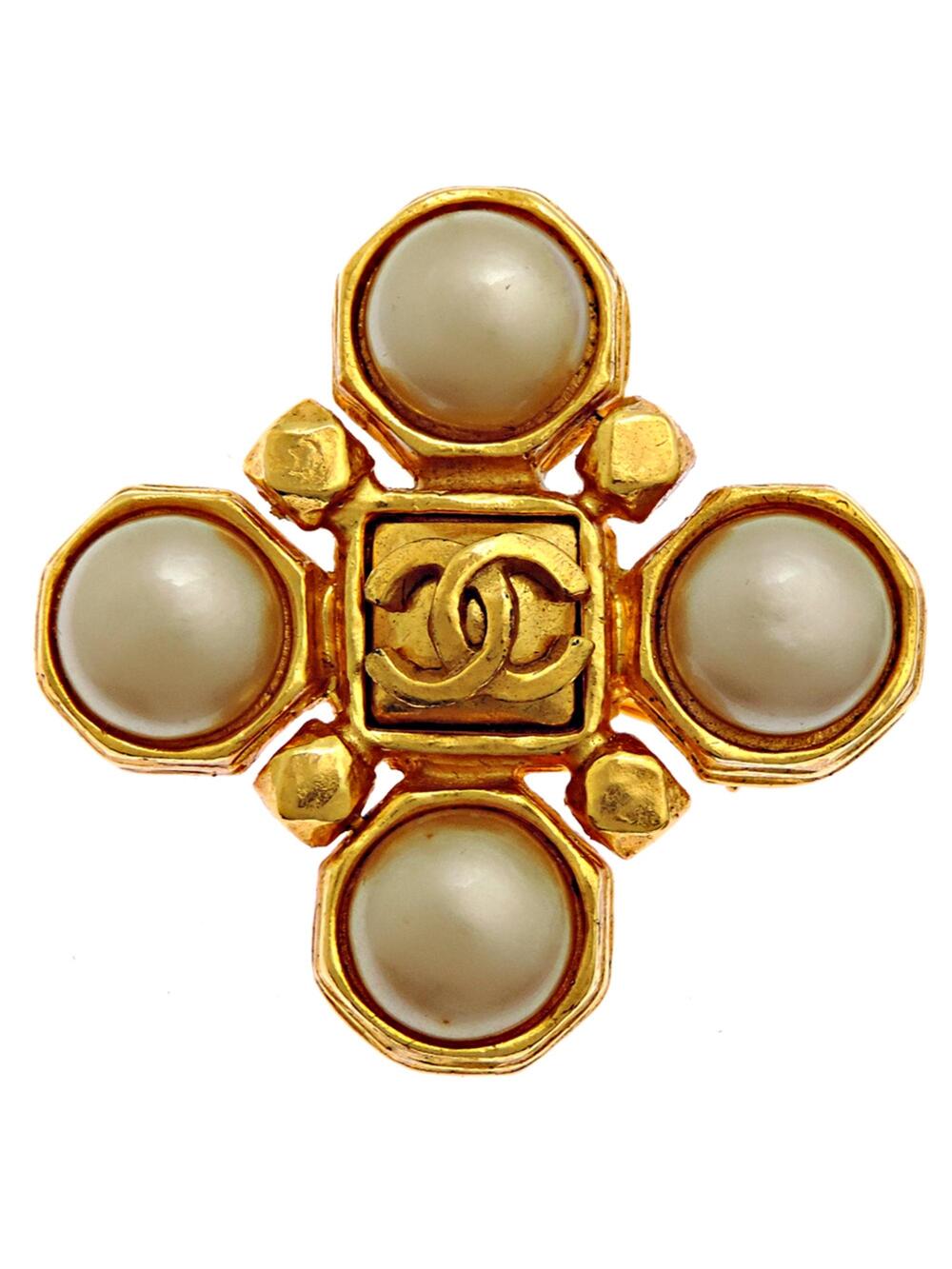 Chanel Cc Logo Brooch Metal #299598C10B